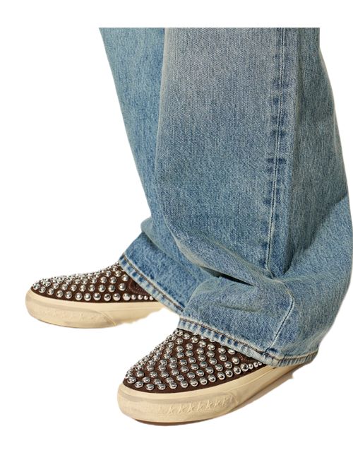 vce suede upper with studs shiny leather spur Golden Goose | GMF00306.F008763.55381DARK BROWN